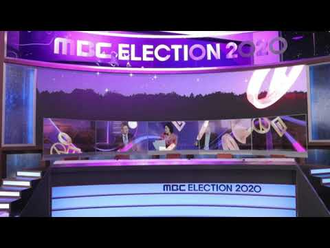 LG Display transparent OLEDs at MBC Korea Election 2020 studio