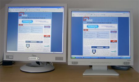 Iiyama ProLite E481S und Fujitsu Siemens P19-1A nebeneinander