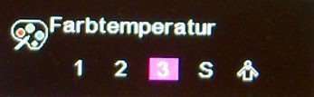 OSD: Farbtemperatur