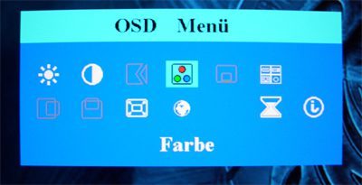 OSD Hauptmenü