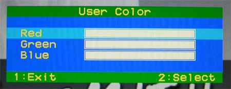 OSD: Farben