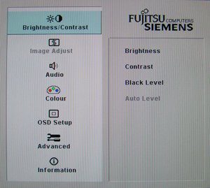 Fujitsu Siemens P20 2 Monitor Fsc P20 2 Osd1