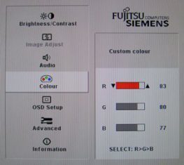 Fujitsu Siemens P20 2 Monitor Fsc P20 2 Osd3