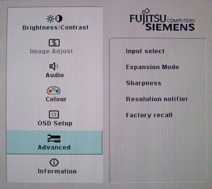 Fujitsu Siemens P20 2 Monitor Fsc P20 2 Osd4