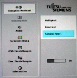 Fujitsu Siemens P17 2 Monitor Fsc P17 2 Menue Schwarzwert