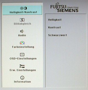 Fujitsu Siemens W19 1 Monitor Fsc W19 1 Osd Helligkeit