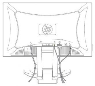 Hp Pavilion F2105 Monitor Hp F2105 Kabelfuehrung Skizze