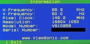 Viewsonic Vx2025wm Monitor Viewsonic Vx2025wm Osd5