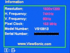 Viewsonic Vp2330wb Monitor Viewsonic Vp2330wb Osd5