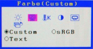 Eizo S1931sh Bk Monitor Eizo S1931 Menuefarbmodus