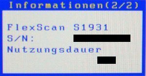 Eizo S1931sh Bk Monitor Eizo S1931 Menueinfo2
