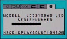 Nec Spectraview 2180 Monitor Nec Lcd2180wg Led Osd9