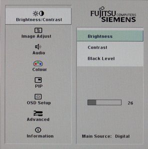 Fujitsu Siemens P24 1w Monitor Fsc P24 1w Osd02