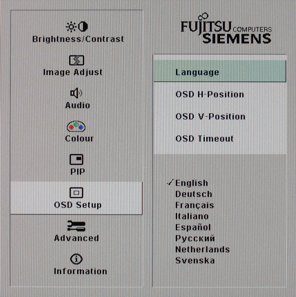 Fujitsu Siemens P24 1w Monitor Fsc P24 1w Osd09