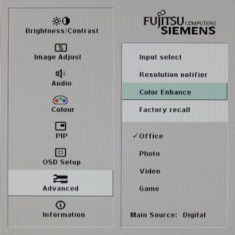 Fujitsu Siemens P24 1w Monitor Fsc P24 1w Osd11