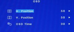 OSD: OSD Einstellungen