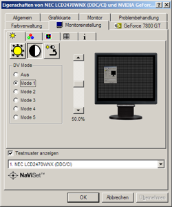 Nec Lcd2470wnx Monitor Nec2470wnx Naviset Dv Mode