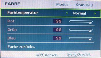 Benq X2200w Monitor Benqx2200w Osd Farbe