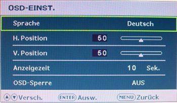 Benq X2200w Monitor Benqx2200w Osd Osdeinst
