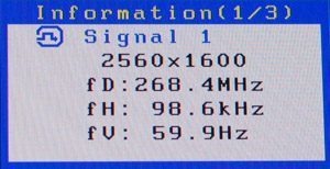 Eizo Sx3031w Bk Monitor Sx3031w Menue Info