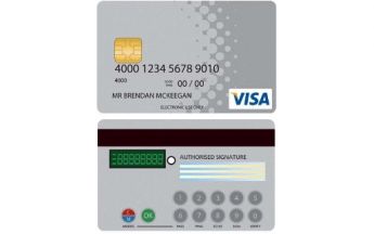 Visa: Meine Haus, Mein Boot, meine Kreditkarte mit Display und Tastatur …