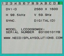 Nec Lcd3090wqxi Bk Monitor Nec Lcd3090wqxi Adv E