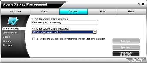 Acer B223w Monitor Acer B223w Acm Optionen