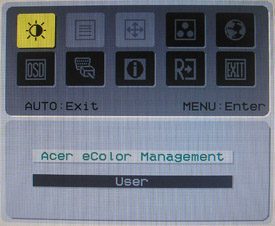 Acer B223w Monitor Acer B223w Helligkeit1