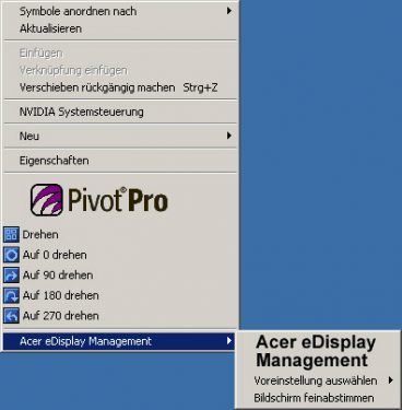 Acer B223w Monitor Acer B223w Pivot 2