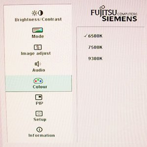Fujitsu Siemens Q26w 1 Monitor Q26w1 Osd Colour