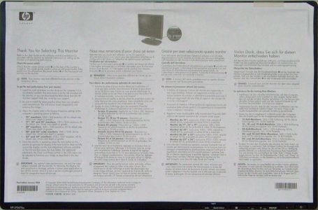 Hp Lp2475w Monitor Hp Lp2475w Gehaeuse Front Zettel