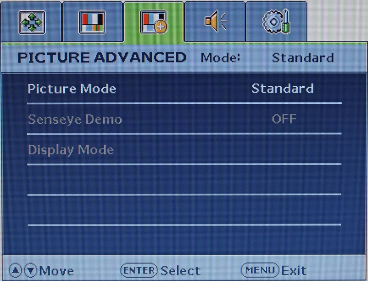 Benq E2400hd Monitor Benq E2400hd Menue Picture Advanced