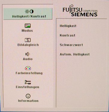 Fujitsu Siemens P26w 5 Eco Monitor P26w 5 Osd Helligkeitkontrast Thumbnail