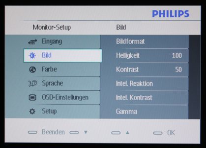 Philips 220cw9fb Monitor Philips 220cw9fb Menue 2
