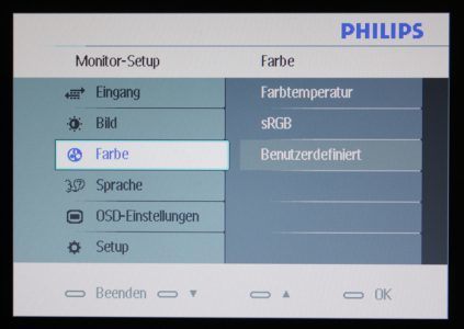 Philips 220cw9fb Monitor Philips 220cw9fb Menue 3