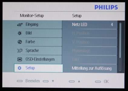 Philips 220cw9fb Monitor Philips 220cw9fb Menue 6