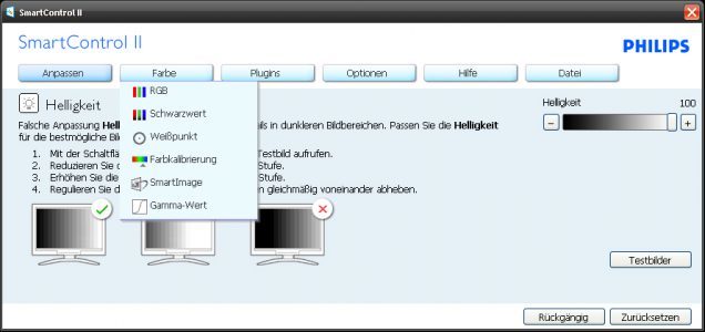 Philips 220cw9fb Monitor Philips 220cw9fb Smart Control