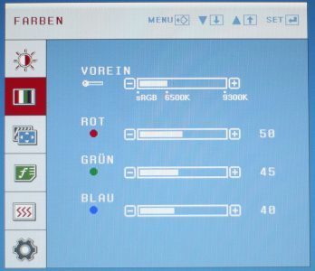 Lg Flatron W2442pa Sf Monitor Lg W2442pa Osd Farben