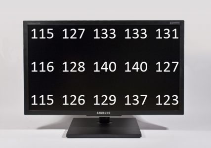 Samsung F2380 Monitor Samsung F2380 Helligkeitsverteilung
