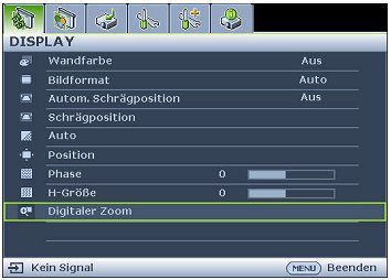 Beamer 4 Systemmenue Erweitert