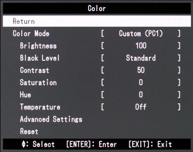 Eizo Foris Fx2431 Bk Monitor Osd Color