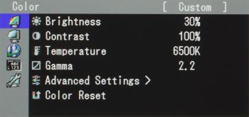 Eizo Cg243w Monitor Eizo Cg243w Menue1