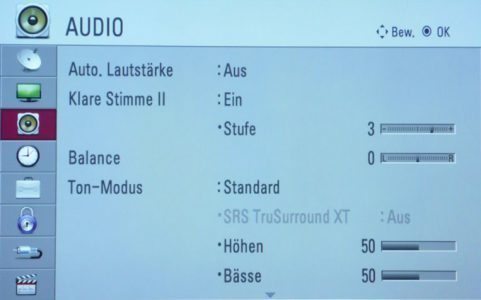 Lg 42lh5000 Fernseher 42lh5000 Menue Audio