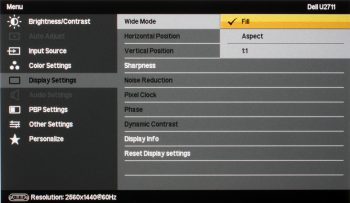 Dell U2711 Monitor Osd4b