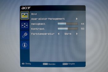 Acer S243hlbmii Monitor Osd Bild
