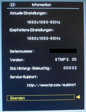 Hp Compaq La2205wg Monitor Information