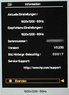 Hp Zr24w Monitor ZR24w Osd07