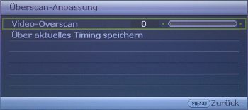 Benq W1000 2 Beamer Overscan