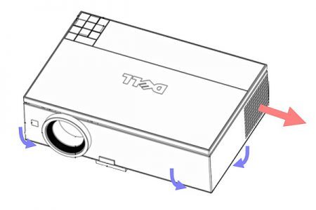 Dell 7609wu Beamer Luftstrom