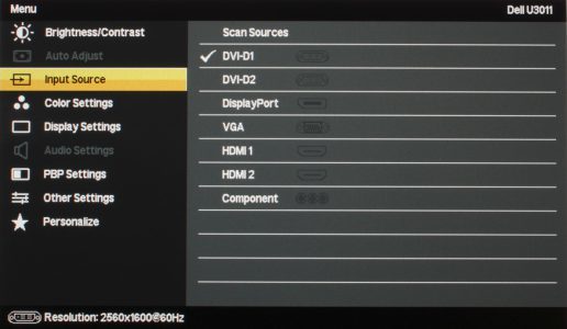 Dell U3011 Monitor Osd2
